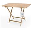 Tomaino - Tavolo Pieghevole Legno Quadrato Salvaspazio - Tavolo Richiudibile Da Interno ed Esterno - Tavolino Richiudibile Portatile per Giardino, Balcone, Campeggio