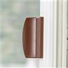 Your Day Mate Maniglia per porta, marrone RAL 9077, in plastica ASA, per porta finestra, porta balcone, porta scorrevole, interasse fori fino a 70 mm, altezza 25 mm, maniglia per serramenti in legno, alluminio