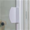 Your Day Mate Maniglia per porta, in Bianco RAL 9016, plastica ASA, per porta finestra, porta balcone, porta scorrevole, interasse fori fino a 70 mm, altezza 25mm, legno, alluminio, maniglia a conchiglia per porte