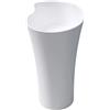 Mai & Mai Lavabo di design autoportante Col30, in ghisa minerale, colore: bianco, 52,3 x 52,3 x 90 cm