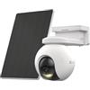 EZVIZ 8MP Telecamera WiFi Senza Fili per Esterni con Pannello Solare da 5W, Rilevamento di Persone/Veicoli, Telecamera Solare per Esterni a 360°, Modalità AOV, Difesa Attiva, CB8 Pro 4K Kit