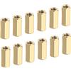 YOKIVE 60pz M3 Distanziatori, Ottone Esagonale PCB Distanziali Dadi, Mantieni Altezza Coerente, Ottimo per Scheda Madre, Circuito Scheda, Elettronica (Oro Tono, 10mm)