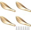 SPDYCESS 4 Pezzi Maniglie a Forma di Foglia Pomelli per Cassettiera in Lega di Zinco Pomelli per Cassetti Maniglia Decorativa per Mobili for Cucina Cassettiera Bagno per Cucina Cassettiera Bagno
