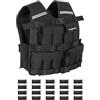 Leogreen Giubbotto Zavorrato 10kg, Gilet Zavorrato Regolabile con 20 sacchi di sabbia Rimovibili, striscia riflettente, Cinta in Regolabile, Gilet pesi da Corsa Donna Uomo per allenamento della forza