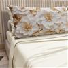 PETTI Artigiani Italiani - Lenzuola Matrimoniali Cotone con Federe in Stampa Digitale, Lenzuolo Completo Letto Matrimoniale Fantasia Floreale 33 Panna, 100% Made in Italy