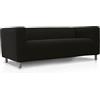 FAVERTI Copridivano compatibile con divano KLIPPAN 2 posti di Ikea | Modello NOVELE | Nero | Protezione di qualità in tessuto jacquard in cotone