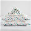 Intelligent Design Cozy Soft 100% Cotton Flannel Sheets, Breathable Festive & Adorable Print Cotton Flannel Sheet Set, Deep Pocket Sheet Fits Up to 16 Mattress, Full White Holiday Trees 4 Piece