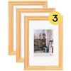 walther design Grado HI824H3, Cornice in Legno, Confezione da 3 Pezzi, 18 x 24 cm, Legno Naturale