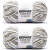 Bernat Forever Fleece - Filato, 2 confezioni da 280 g, poliestere, 6 super voluminoso, 177 m, per maglia/uncinetto, bianco latte