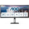 AOC V5 CU34V5C 86,4 cm (34") 3440 x 1440 Pixel Wide Quad HD LED Nero