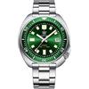 London Craftwork SD1970 Steeldive Captain Willard 6105 Orologio subacqueo automatico movimento NH35, Verde, Militare