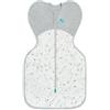 Love To Dream Swaddle Up, neonato 2,2-3,8 kg, vestibilità aderente bianca, favorisce un buon sonno, temperatura 1,5 Tog (18-24°C), lavabile in lavatrice e con doppia cerniera