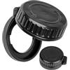 Your Day Mate Coprimanopole di sicurezza per bambini, 2 pz, per manopole Ø 25 x 5 mm, in Nero, da incollare, per manopole di fornelli, lavatrice, microonde, blocco per manopole di grandi elettrodomestici
