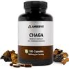 Ambervit Chaga Fungo - 180 Capsule - 8000 mg - 30% polisaccaridi - Doppio estratto dal corpo fruttifero - Inonotus obliquus - Ambervit