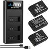 Homesuit LP-E12 - Batteria da 1300 mAh e 3 slot per fotocamera digitale Canon EOS M50, M50 Mark II, M, M2, M10, M100, M200, Rebel SL1, PowerShot SX70 HS (confezione da 3)