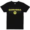 Borussia Dortmund BVB T-Shirt Black & Neon, 100% Baumwolle, Nachhaltig, Nero, M Uomo