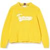 Tommy Hilfiger Varsity Logo Sweater Maglione, Valley Yellow, 10 Donna