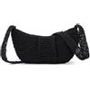 Fecialy Borsa Crossbody di paglia per le donne Borse a spalla piegato dumpling Ruched artigianale estate spiaggia frizione di paglia