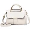 FuninCrea Borsa a mano da donna, in pelle PU, grande borsa a tracolla da donna, alla moda, a tracolla, elegante borsa da donna con tracolla rimovibile per il tempo libero, bianco