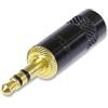 Neutrik NYS231LBG per connettore audio, connettore, 3,5 mm, 3 contatti, Cavo Piatto, corpo in zinco, contatti placcati oro, 1 pack, 1