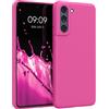 kwmobile Custodia Compatibile con Samsung Galaxy S21 FE Cover - Back Case per Smartphone in Silicone TPU - Protezione Gommata - rosa shocking
