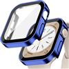 EIHAIHIS Custodia per Apple Watch 42mm 46mm 40mm 44mm 41mm 45mm,Case PC Protettiva in Vetro Temperato Integrata,Cover Impermeabile Protettiva Antigraffio HD per iWatch Series 10 9 8 7 6 5 4 SE(NON PER SERIE 3)