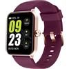 HUAKUA Smartwatch Uomo Donna Saturimetro Orologio Fitness 1,69 Pollici Contapassi Cardiofrequenzimetro da Polso Orologio Sportivo Impermeabile IP68 Conta Calorie Fitness Tracker per Android iOS