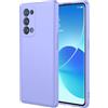 BORYA Silicone Cover per OPPO Reno6 Pro 5G (Reno 6 Pro 5G), Morbida Setoso Tocco Ultra Sottile Antiurto Custodia, Elegante Antigraffio Premio TPU Caso con Fodera Microfibra. Viola