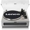 Lenco Giradischi LS-440 - Giradischi Bluetooth - Altoparlante integrato 40 Watt RMS - Trasmissione a cinghia - Pitch Control - Preamplificatore - RCA Out e AUX-In - Grigio