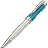 Xezo Penna a sfera Incognito in argento massiccio 925 con cappuccio laccato blu. Placcato platino puro. Pesante e incisa a diamante. Edizione limitata