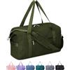 Narwey Borsa da cabina per Ryanair Airlines da 40 x 20 x 25 cm, pieghevole, da viaggio, con tasca bagnata durante la notte, per donne e uomini, 20 l, Verde militare