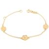 Monde Petit Bracciale bambina margherite - oro giallo 9k (375) - Scatola Regalo - Certificato di garanzia