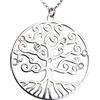 Aka Gioielli® - Collana con Ciondolo Albero della Vita e Cristalli in Argento 925 Rodiato, Modello Affetto, Regalo donna e ragazza