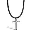 SERASAR Collana in Pelle Premium Uomo | Chiusura Magnetica in Acciaio Inox | Tre Colori | Scatola per Gioielli Inclusa