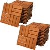 Casaria Piastrelle Legno Acacia 22pz Certificato FSC® Mattonelle 2m² ad Incastro 30x30cm Esterno Mosaico