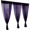 Atyhao Pannelli Tende trasparenti, Finestra in poliestere stile semplice Voile Tenda in tulle Pannelli trasparenti Arredamento soggiorno camera da letto(1x2.7m/3.3x8.9ft-Viola)
