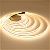 JOYLIT Striscia LED COB 24V 5M 3000K Bianco Caldo 2200LM/M Alta Luminosità, UL CE PRO 288LEDs/M CRI 92+ 19W/M 10MM Bianca Luce Adesiva Strip LED Per Domestico Commerciale (Alimentazione Non Inclusa)