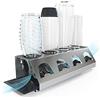 SodaClean® Premium portabottiglie con vassoio di raccolta - per bottiglie SodaStream Duo Crystal | acciaio inox di alta qualità - con portacoperchio | Easy Fuse Power Emil UVM.