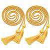 GORGECRAFT 2 pezzo di Corda D'Onore Doppia Stagione di Laurea con Nappe 1.7m Corde D'Onore Intrecciate In Poliestere Dorato Nastro Decorativo per Laurea Collana Oggetti di Scena per Studenti