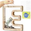 DBPBToU Salvadanaio per bambini, salvadanaio in legno personalizzato per regalo di compleanno/decorazione domestica/ricordo (E)