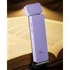 86lux Luce per Lettura Libri a Letto, luce libro lettura notturna Ricaricabile LED Ultra Leggera con, 3 Colori ambra & Luminosità Regolabile, Flessibile per bambini e amanti dei libri, Malva