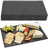 IlGruppone Set Da 6 Pezzi Piatti Ardesia 40x30Cm Grandi XXL Cm Pietra Naturale Sottopiatti Piatto Vassoio Portata Decorazioni Tavola Piatti Grandi Certificati Contatto Alimentare Sushi Formaggi Salumi