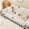 FANSU Telo Copridivano 1 2 3 4 Posti, Geometria Stampa Copriletto Matrimoniale Multiuso Copritutto, Coperta Copridivano Antiscivolo Reversibile Coperta Decorativa per Divano (Triangolo,180x130cm)