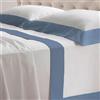 Lisola Set Completo Lenzuola Una Piazza e Mezza, Cotone e Raso, 1 Lenzuolo da Sopra 180x290cm + Lenzuolo da Sotto 120x200x30cm + 1 Federa 80x50cm, Made in Italy, Modello: Diamante, Azzurro
