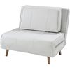 Tomasucci Wink design, Westminster, Poltrona Letto, finta pelle, Bianco