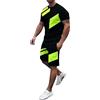 Generico Completo Estiva Uomo Shirt Maniche Corte Pantaloncini Casual Completi Sportivo Set Cotone Completino Palestra Leggeri Taglie Forti Jogging Tuta Estivi Allenamento Per Tempo Liberovacanze