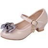 TDEOK Pantolette da donna con tacco elegante, da principessa, scarpe da ragazza, con tacco alto, design a fiocco, ballerine da donna, ballerine da donna, sandali con plateau, Colore: rosa., 34