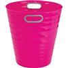 Waytex 931077 Pattumiera da ufficio rosa - Cestino di carta in plastica design moderno per ufficio, camera da letto, bagno - Capacità 12,5L - Colore Rosa
