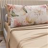 PETTI Artigiani Italiani - Lenzuola Matrimoniali Cotone con Federe in Stampa Digitale, Lenzuolo Completo Letto Matrimoniale Fantasia Floreale 30 Azzurro, 100% Made in Italy