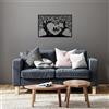 Wallity Hanah Home Elegante accessorio decorativo da parete in metallo nero, 46 x 69 cm, 100% metallo, spessore 1,5 mm, perfetto per la decorazione della casa moderna e arte da parete unica